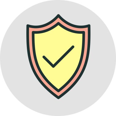 Kalkan simgesi soyut arkaplanda izole edildi