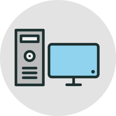 Bilgisayar Simgesi Soyut Arkaplanda İzole Edildi