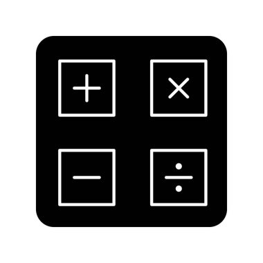 Soyut arkaplanda hesaplayıcı simgesi izole edildi