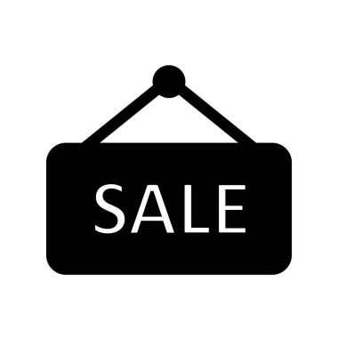 Satış simgesi soyut arkaplanda izole edildi