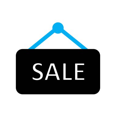 Satış simgesi soyut grupta izole edildi