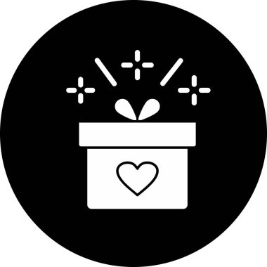 Arkaplan grubunda hediye simgesi izole edildi