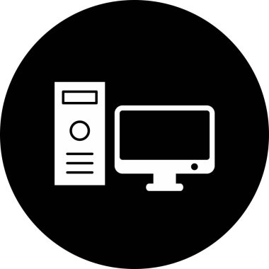 Bilgisayar simgesi soyut bir grupta izole edildi