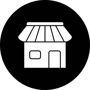 Dükkan simgesi soyut grupta izole edildi