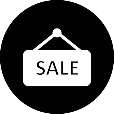 Satış simgesi soyut grupta izole edildi