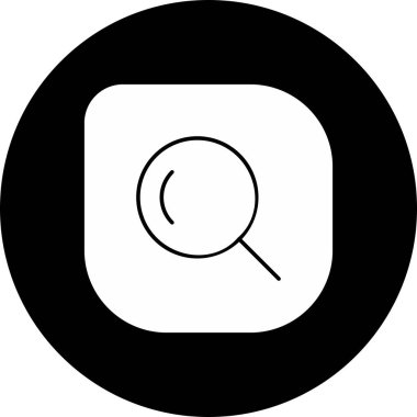 Soyut arkaplanda arama simgesi izole edildi