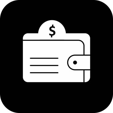 Cüzdan simgesi soyut bir grupta izole edildi