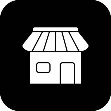 Dükkan simgesi soyut grupta izole edildi