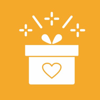 Arkaplan grubunda hediye simgesi izole edildi