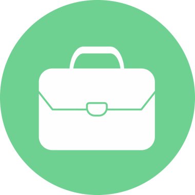 Evrak çantası simgesi soyut bir grupta izole edildi