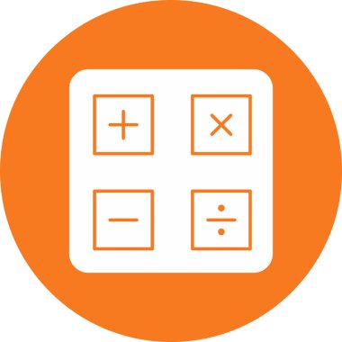 Hesaplayıcı simgesi soyut arkaplan grubunda izole edildi