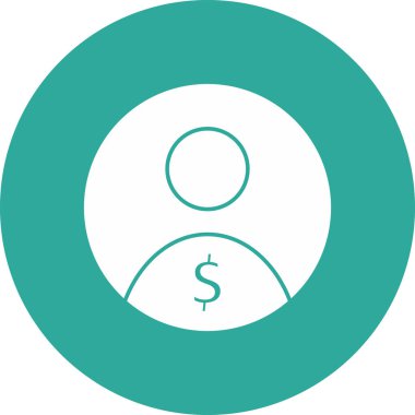 Soyut arkaplan grubunda izole edilmiş hesap simgesi