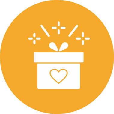 Arkaplan grubunda hediye simgesi izole edildi