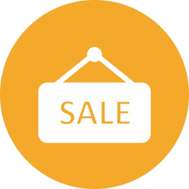 Satış simgesi soyut grupta izole edildi