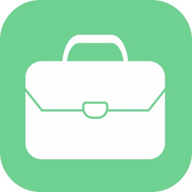 Evrak çantası simgesi soyut bir grupta izole edildi