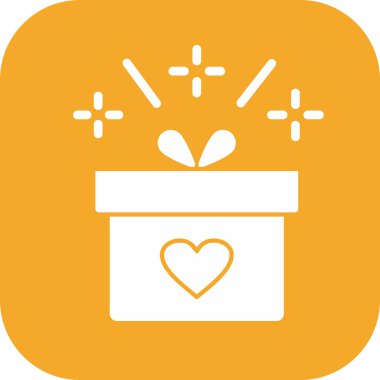 Arkaplan grubunda hediye simgesi izole edildi