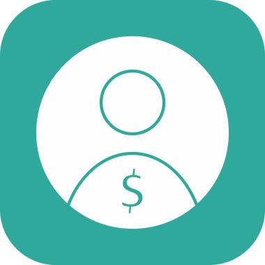 Soyut arkaplan grubunda izole edilmiş hesap simgesi