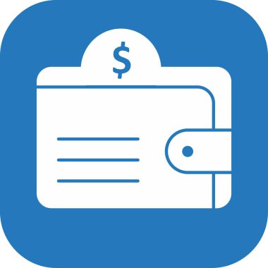 Cüzdan simgesi soyut bir grupta izole edildi