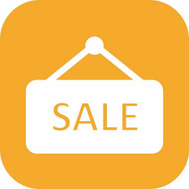 Satış simgesi soyut grupta izole edildi