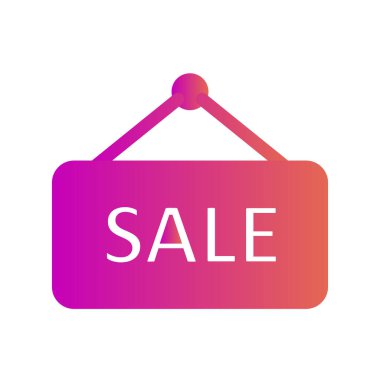 Satış simgesi soyut grupta izole edildi