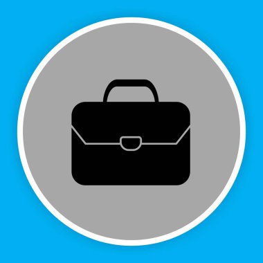 Evrak çantası simgesi soyut bir grupta izole edildi