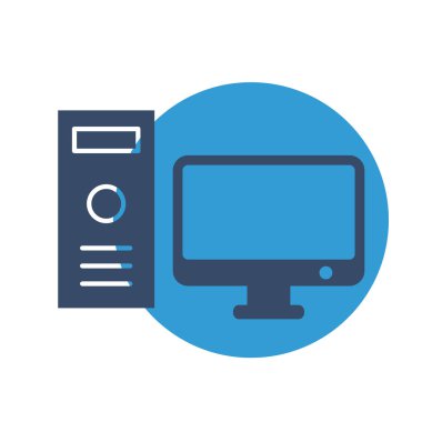 Bilgisayar simgesi soyut bir grupta izole edildi