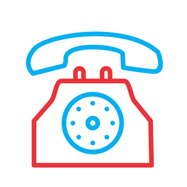 Telefon ikon isolerad på abstrakt bakgrund — Stock vektor