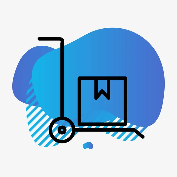 Trolley icono aislado sobre fondo abstracto — Vector de stock