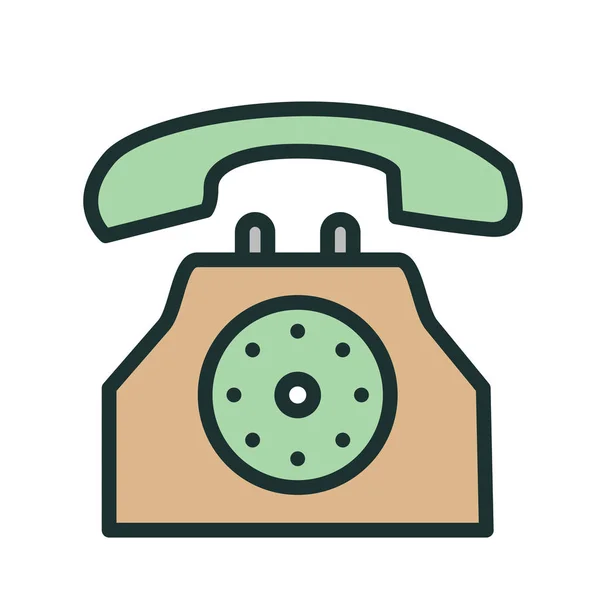 Telephone  icon isolated on abstract background — Stock Vector