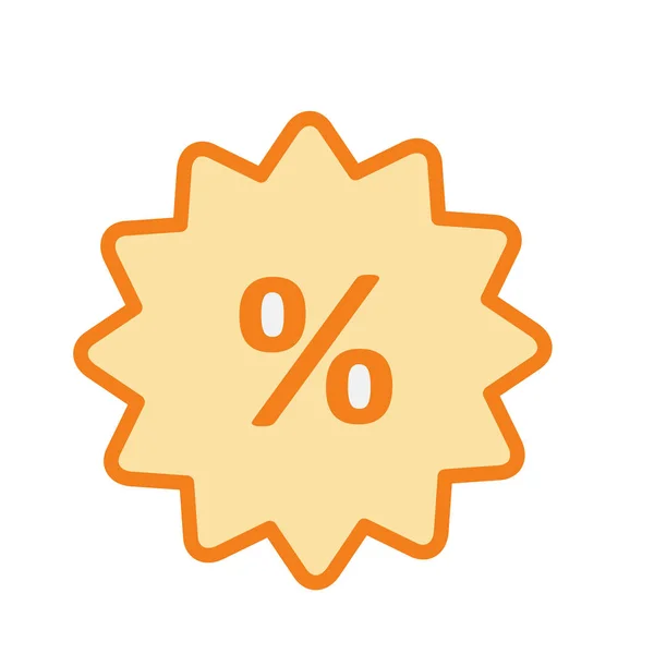 Percentage Icon Isolated Abstract Background — Stock Vector