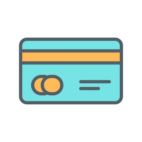 Creditcard Pictogram Geïsoleerd Abstracte Achtergrond — Stockvector