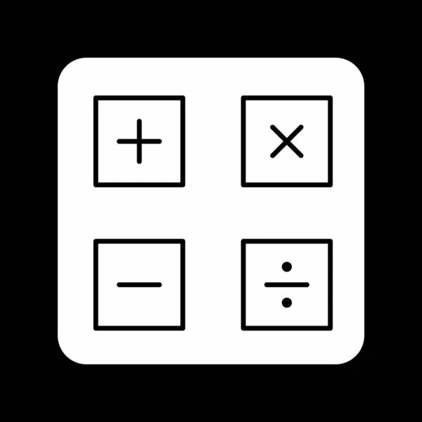 Icône Calculatrice Isolée Sur Fond Abstrait — Image vectorielle