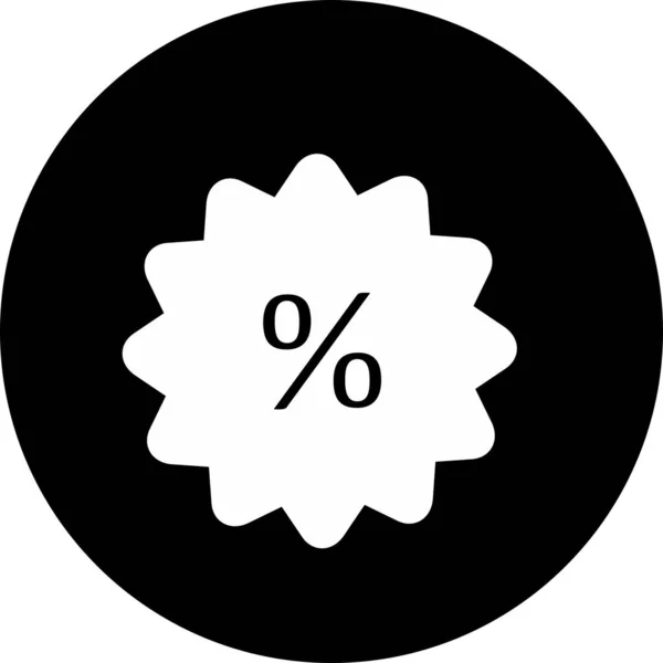 Icona Percentuale Isolata Backgroun Astratto — Vettoriale Stock