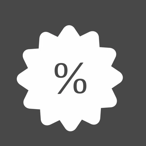 Icono Porcentaje Aislado Sobre Fondo Abstracto — Vector de stock