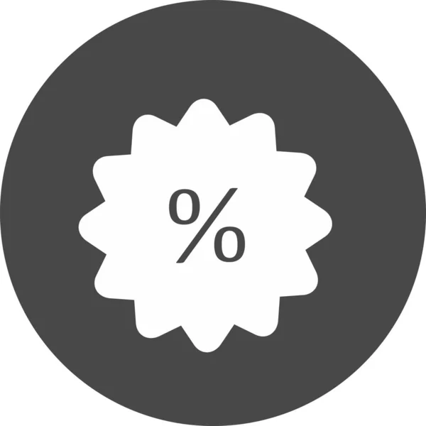 Ikona Procenta Izolovaná Abstraktním Pozadí — Stockový vektor