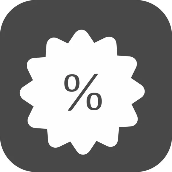 Percentage Pictogram Geïsoleerd Abstracte Backgroun — Stockvector