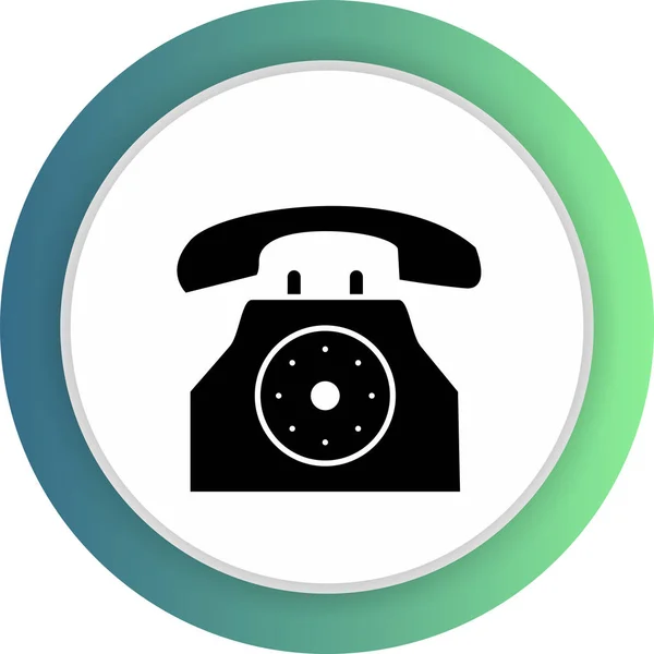 Icône Téléphone Isolé Sur Backgroun Abstrait — Image vectorielle