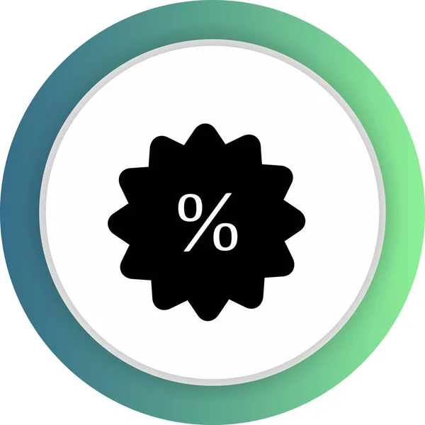 Icona Percentuale Isolata Backgroun Astratto — Vettoriale Stock