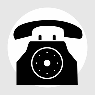 telefon simgesi soyut bir grupta izole edildi