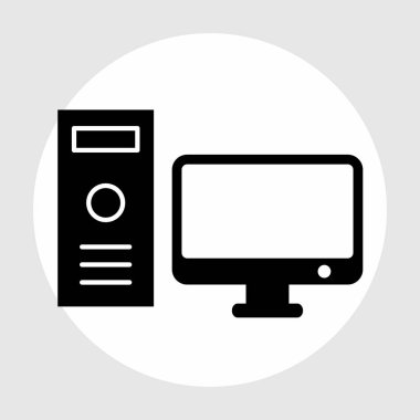 Bilgisayar simgesi soyut bir grupta izole edildi