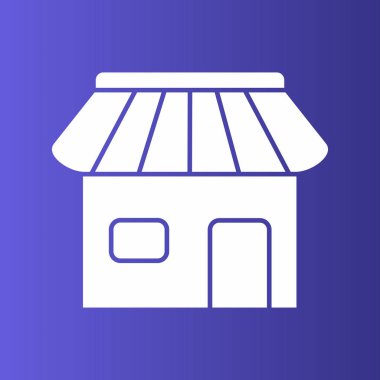 Dükkan simgesi soyut grupta izole edildi