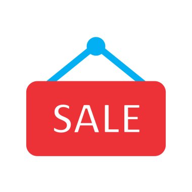 Satış simgesi soyut grupta izole edildi