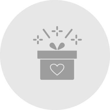 Arkaplan grubunda hediye simgesi izole edildi