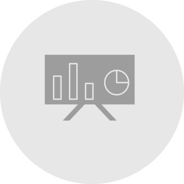 Soyut arkaplanda sunum simgesi izole edildi