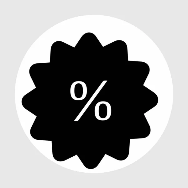 Icono Porcentaje Aislado Sobre Fondo Abstracto — Vector de stock