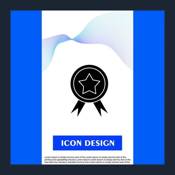 Icône Prix Isolé Sur Backgroun Abstrait — Image vectorielle