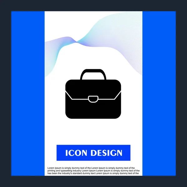 Briefcase Icon Isolated Abstract Backgroun — Stock Vector