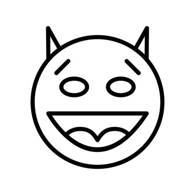 Mutlu Şeytan simgesi soyut bir grupta izole edildi