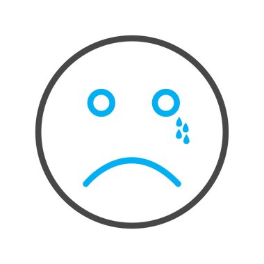 Ağlayan simge soyut bir grupta izole edildi