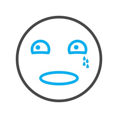 Ağlayan simge soyut bir grupta izole edildi